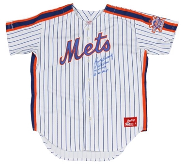 1986 New York Mets Signed and Inscribed Jersey Lot of (2) - Keith Hernandez and Doc Gooden